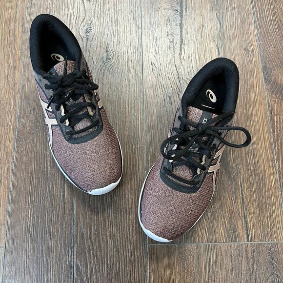 ASICS Black & Peach Patriot 11 twist running shoes SZ 6 - Picture 3 of 9